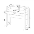 Escrivaninha 1 Gaveta Az1007 Tecno Mobili Preto/nogal