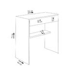 Escrivaninha 1 Gaveta Branco Em Mdf