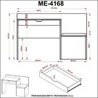 Escrivaninha 1 Gaveta Com Puff Lateral 107,3x46,5cm Me4168  A
