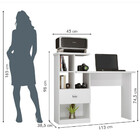 Escrivaninha 1 Gaveta E Nichos Connect Benetil Móveis Branca