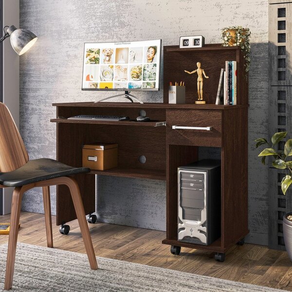 Escrivaninha 1 Gaveta Studio New Toque Bp Lukaliam Móveis Noce