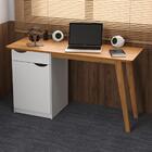 Escrivaninha 1 Porta 1 Gaveta Buri Branco Acetinado Cinamomo