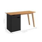 Escrivaninha 1 Porta 1 Gaveta Buri Preto Acetinado Cinamomo