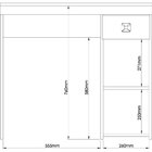 Escrivaninha 1 Porta 1 Gaveta Versátil  Níquel