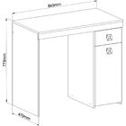 Escrivaninha 1 Porta 1 Gaveta Versátil  Níquel