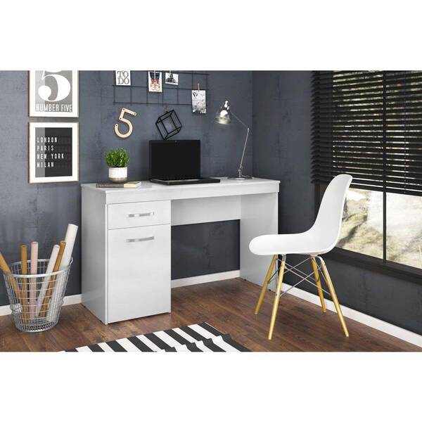 Escrivaninha 1 Porta 1 Gaveta Vitória Branco Demóbile