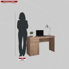 Escrivaninha 1 Porta 1 Gaveta Vitória Nogal Touch Demóbile