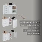 Escrivaninha 1 Porta 4 Gavetas 2 Nichos Logan Artany