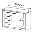 Escrivaninha 1 Porta 4 Gavetas 2 Nichos Logan Artany