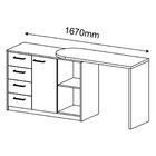 Escrivaninha 1 Porta 4 Gavetas 2 Nichos Logan Artany