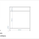 Escrivaninha 1 Prateleira Office Brv Móveis Castanho