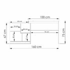 Escrivaninha 2 Em 1 Ho-2904 Hecol Móveis