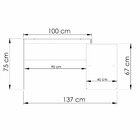 Escrivaninha 2 Em 1 Ho-2904 Hecol Móveis