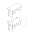 Escrivaninha 2 Gavetas 115cm Movelbento Rústico