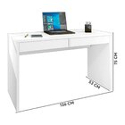 Escrivaninha 2 Gavetas 126cm Max  Branco Absoluto