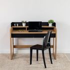 Escrivaninha 2 Gavetas 128cm Home Office Workflow Móvel Na Ca