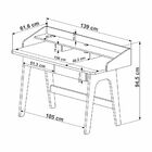 Escrivaninha 2 Gavetas 139cm Home Office Workflow Móvel Na Ca