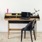 Escrivaninha 2 Gavetas 139cm Home Office Workflow Móvel Na Ca