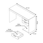 Escrivaninha 2 Gavetas 1 Nicho Notável - Branco