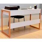 Escrivaninha 2 Gavetas Branca Firenze Divicar Branca Com Natu