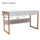 Escrivaninha 2 Gavetas Branca Firenze Divicar Branca Com Natu