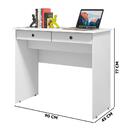 Escrivaninha 2 Gavetas Branco - Ej Móveis