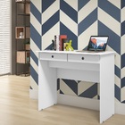 Escrivaninha 2 Gavetas Branco - Ej Móveis