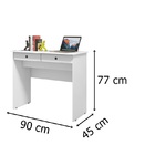 Escrivaninha 2 Gavetas Branco - Ej Móveis