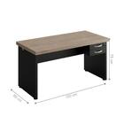 Escrivaninha 2 Gavetas Cerfir Nogueira Preto