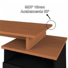 Escrivaninha 2 Gavetas Com Gaveteiro New  Freijó/preto