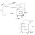 Escrivaninha 2 Gavetas Com Gaveteiro New  Freijó/preto