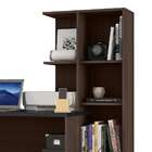 Escrivaninha 2 Gavetas Com Prateleiras Poli Cor Nogueira Poli