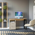 Escrivaninha 2 Gavetas Design 1.2 Pé Em Mdf Linea Brasil