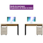 Escrivaninha 2 Gavetas Design 1.2 Pé Em Mdf Linea Brasil