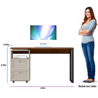 Escrivaninha 2 Gavetas Design 1.4 Pé Em Mdf Linea Brasil