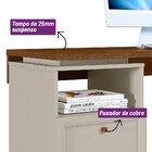 Escrivaninha 2 Gavetas Design 1.4 Pé Em Mdf Linea Brasil