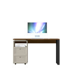 Escrivaninha 2 Gavetas Design 1.4 Pé Em Mdf Linea Brasil