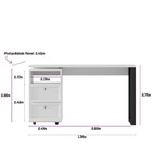 Escrivaninha 2 Gavetas Design 1.4 Pé Em Mdf Linea Brasil