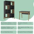 Escrivaninha 2 Gavetas E 1 Estante 8 Nichos Veneza Espresso M