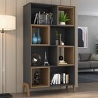 Escrivaninha 2 Gavetas E 1 Estante 8 Nichos Veneza Espresso M