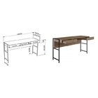 Escrivaninha 2 Gavetas E 1 Estante Steel Quadra Industrial Ar