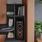 Escrivaninha 2 Gavetas E Prateleira Dubai Ciello Móveis Chumbo