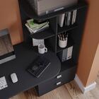 Escrivaninha 2 Gavetas E Prateleira Dubai Ciello Móveis Chumbo