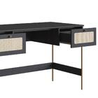 Escrivaninha 2 Gavetas Oslo Artesano 139 Cm (largura) Mdp Ner