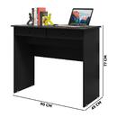 Escrivaninha 2 Gavetas Preto – Ej Móveis