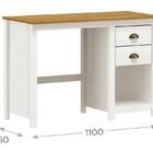 Escrivaninha 2 Gavetas Topazio Branco/carvalho