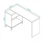 Escrivaninha 2 Nichos Brv Móveis Branca/preto