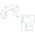 Escrivaninha 2 Portas 3 Gavetas Multimóveis Cr25084 Castanho/