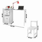 Escrivaninha 3 Gavetas Com Cadeira Branco Office Framar