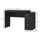 Escrivaninha 3 Gavetas Érica Espresso Móveis Onix Tx